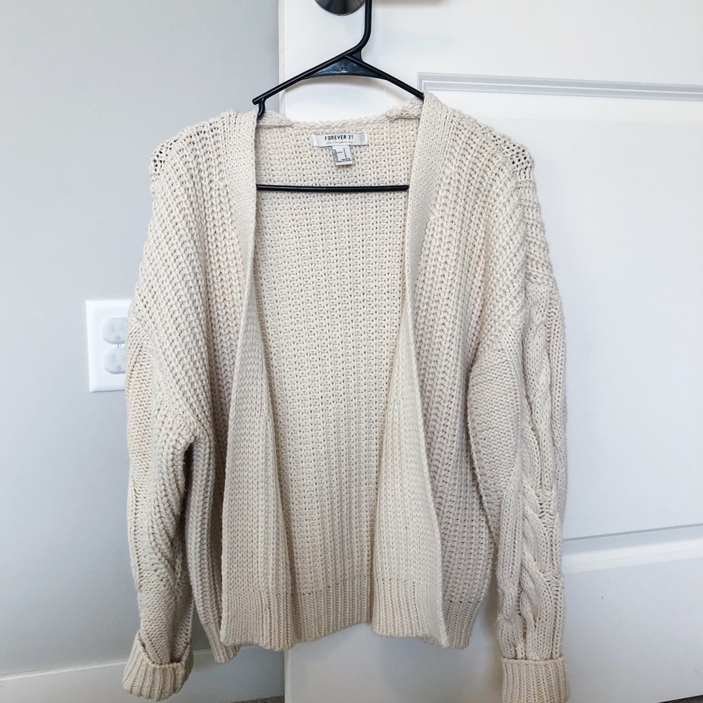 Chunky knit cream sweater
